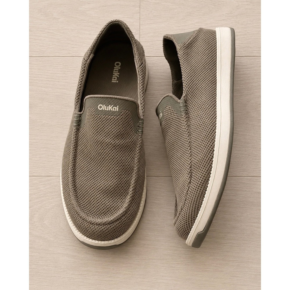 OluKai Kakaha Mesh Men's 10.5 Slip On Loafers Clay Beige Casual Shoes